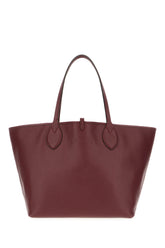 Borsa shopping reversibile in pelle prugna -  | Wise