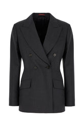 Charcoal wool blazer -  | Wise