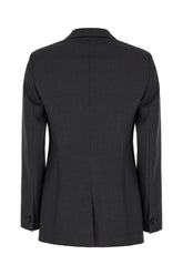 Charcoal wool blazer -  | Wise