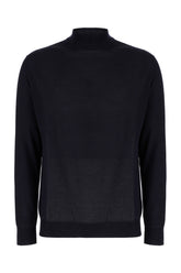 Maglione in misto lana blu notte -  | Wise