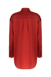 Red stretch silk stretch shirt -  | Wise