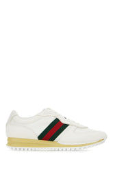 White Original GG fabric and suede Gucci Re-Motion sneakers -  | Wise