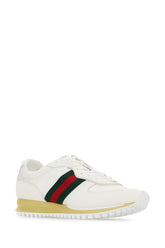 White Original GG fabric and suede Gucci Re-Motion sneakers -  | Wise