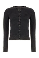 Cardigan in cotone ardesia -  | Wise