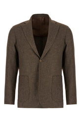 Giacca in lana grigio melangé -  | Wise