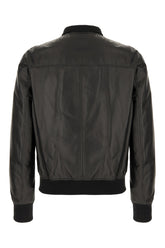 Piumino imbottito in nappa nera -  | Wise