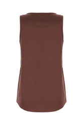 Top in seta stretch cioccolato -  | Wise
