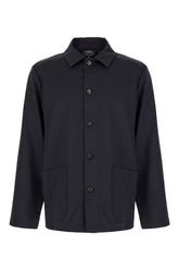 Midnight blue wool shirt -  | Wise