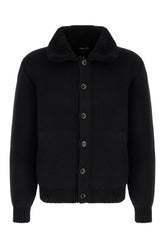 Cardigan in cashmere nero -  | Wise