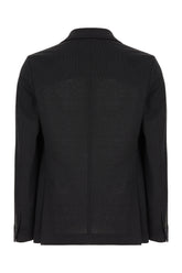 Giacca in misto seta nera -  | Wise