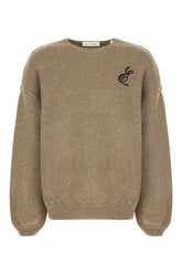 Maglione in misto acrilico stretch tortora -  | Wise