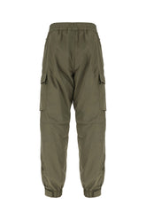 Pantalone cargo in poliestere stretch verde militare -  | Wise