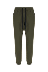 Pantalone in nylon stretch verde militare -  | Wise