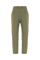 Pantalone in lino verde salvia -  | Wise