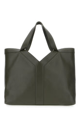 Borsa shopping oversize in pelle fango -  | Wise