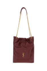 Borsa a spalla Pochon in pelle bordeaux -  | Wise