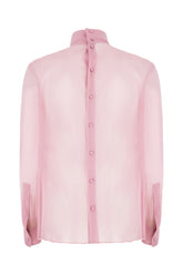 Pink stretch silk shirt -  | Wise