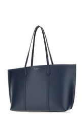 Blue leather shopping bag -  | Wise