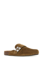 Slippers Mellow in pelle scamosciata marrone -  | Wise