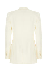 Giacca in lana stretch avorio -  | Wise