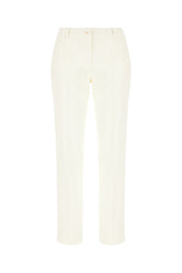 Pantalone in lana stretch avorio -  | Wise