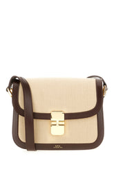 Borsa a tracolla Grace piccola in pelle e tela -  | Wise