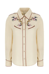 Sand viscose blend blouse -  | Wise