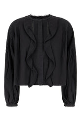 Black cotton blouse -  | Wise