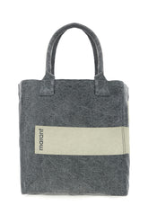 Melange grey cotton small Yenky shopping bag -  | Wise