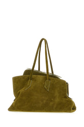 Borsa a spalla La Passeggiata media in pelle scamosciata verde oliva -  | Wise