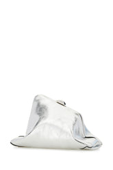 Clutch Day Off piccola in pelle argento -  | Wise