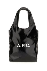 Black vinyl shoulder bag -  | Wise