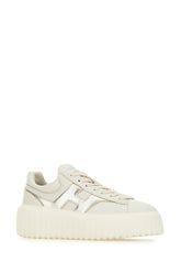 Cream nappa leather H-Stripes sneakers -  | Wise