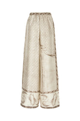 Pantalone palazzo in raso stampato -  | Wise