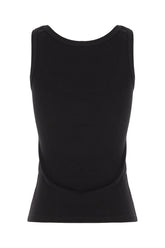 Black stretch cotton top -  | Wise