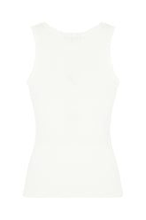 White stretch cotton top -  | Wise