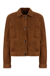 Giubbino in pelle scamosciata marrone -  | Wise