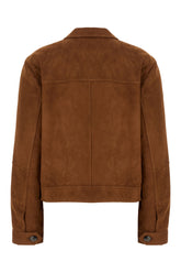 Giubbino in pelle scamosciata marrone -  | Wise