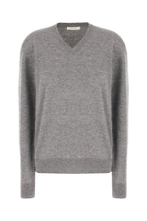 Maglione in cashmere grigio melangè -  | Wise