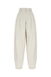 Pantalone in misto seta grigio chiaro -  | Wise
