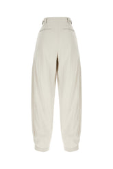 Pantalone in misto seta grigio chiaro -  | Wise