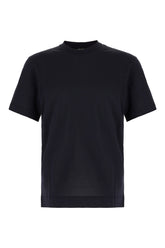 T-shirt blu notte in seta e cotone -  | Wise