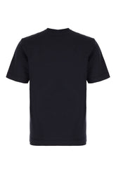 T-shirt blu notte in seta e cotone -  | Wise