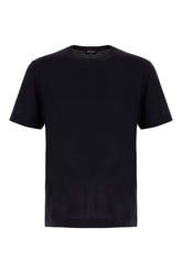 T-shirt in lana blu notte -  | Wise