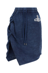 Gonna in cotone blu denim -  | Wise