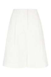 Bermuda in lino bianco -  | Wise