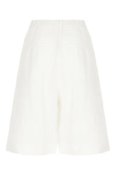 Bermuda in lino bianco -  | Wise