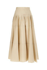 Gonna midi in cotone beige -  | Wise