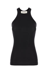 Top in misto cotone stretch nero -  | Wise