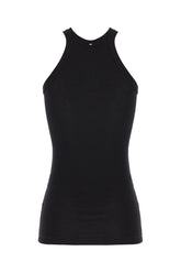 Top in misto cotone stretch nero -  | Wise